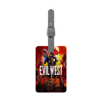 Evil West Saffiano Polyester Rectangle White Luggage Tag Label
