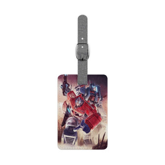 G1 Transformers Saffiano Polyester Rectangle White Luggage Tag Label