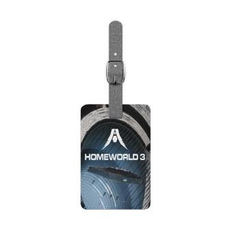 Homeworld 3 Saffiano Polyester Rectangle White Luggage Tag Label