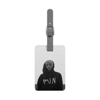 Jaden Smith Saffiano Polyester Rectangle White Luggage Tag Label