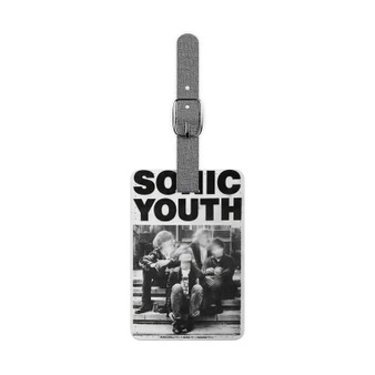 Sonic Youth Saffiano Polyester Rectangle White Luggage Tag Label