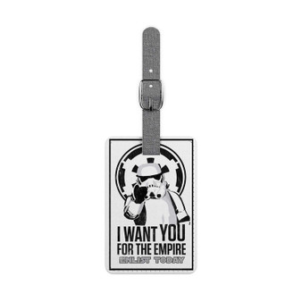 Storntrooper Star Wars I Want You Saffiano Polyester Rectangle White Luggage Tag Label