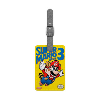 Super Mario Bros 3 Nintendo Saffiano Polyester Rectangle White Luggage Tag Label