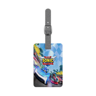 Team Sonic Racing Saffiano Polyester Rectangle White Luggage Tag Label