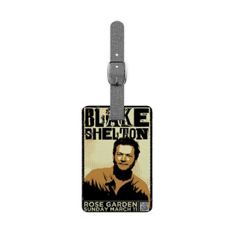 Blake Shelton Rose Garden Saffiano Polyester Rectangle White Luggage Tag Label