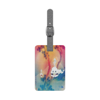 Kids See Ghosts Saffiano Polyester Rectangle White Luggage Tag Label