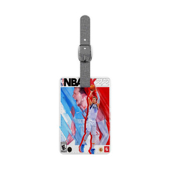 NBA 2K22 Saffiano Polyester Rectangle White Luggage Tag Label