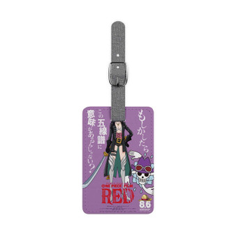 Nico Robin One Piece Red Saffiano Polyester Rectangle White Luggage Tag Label