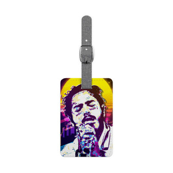 Post Malone Saffiano Polyester Rectangle White Luggage Tag Label