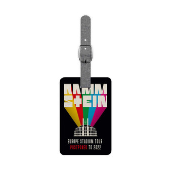 Rammstein Europe Tour 2022 Saffiano Polyester Rectangle White Luggage Tag Label