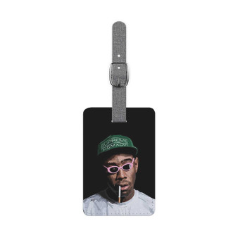 Tyler the Creator Saffiano Polyester Rectangle White Luggage Tag Label