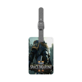 Warhammer 40 K Space Marine Saffiano Polyester Rectangle White Luggage Tag Label