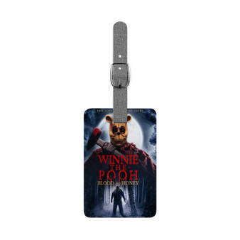 Winnie the Pooh Blood and Honey Saffiano Polyester Rectangle White Luggage Tag Label