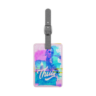 Young Thug Saffiano Polyester Rectangle White Luggage Tag Label