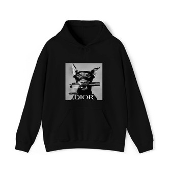 Doberman Gun Fashion Cotton Polyester Unisex Heavy Blend Hooded Sweatshirt Hoodie