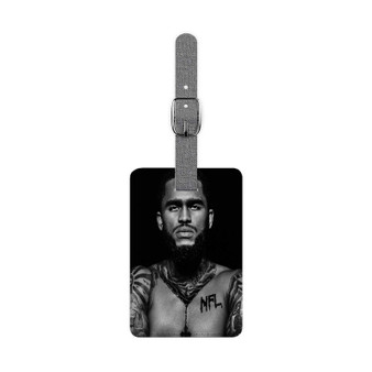 Dave East Saffiano Polyester Rectangle White Luggage Tag Label