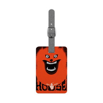 Hausu Saffiano Polyester Rectangle White Luggage Tag Label