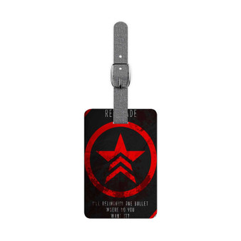 Renegade Mass Effect Saffiano Polyester Rectangle White Luggage Tag Label