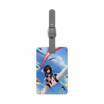 Strike Witches Saffiano Polyester Rectangle White Luggage Tag Label