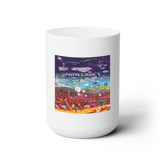 Minecraft World Beyond White Ceramic Mug 15oz Sublimation With BPA Free
