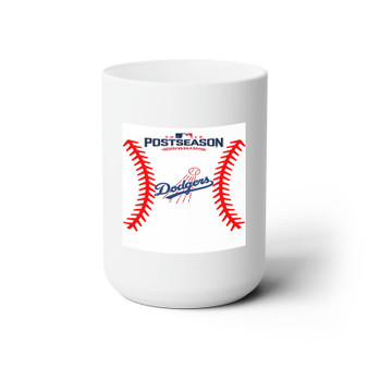 Postseason 2016 LA Dodgers White Ceramic Mug 15oz Sublimation With BPA Free