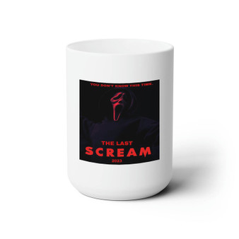 Scream 6 White Ceramic Mug 15oz Sublimation With BPA Free