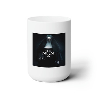 The Nun 2 White Ceramic Mug 15oz Sublimation With BPA Free