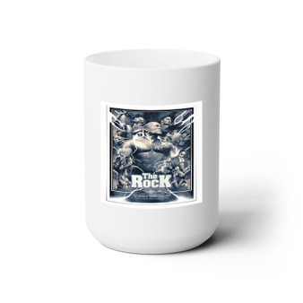 The Rock WWE White Ceramic Mug 15oz Sublimation With BPA Free