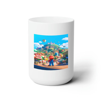 The Super Mario Bros White Ceramic Mug 15oz Sublimation With BPA Free