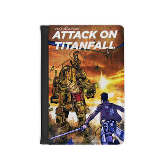 Attack on Titanfall Anime PU Faux Leather Passport Black Cover Wallet Holders Luggage Travel