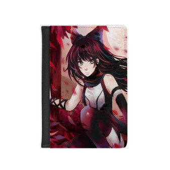 Blake Belladonna RWBY PU Faux Leather Passport Black Cover Wallet Holders Luggage Travel