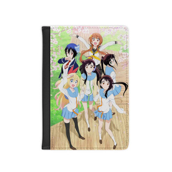 Nisekoi Newest PU Faux Leather Passport Black Cover Wallet Holders Luggage Travel