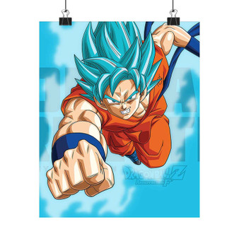 Goku Super Saiyan Blue Dragon Ball Super Newest Art Print Satin Silky Poster for Home Decor