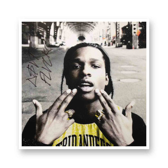 Asap Rocky Music Rap White Transparent Vinyl Glossy Kiss-Cut Stickers