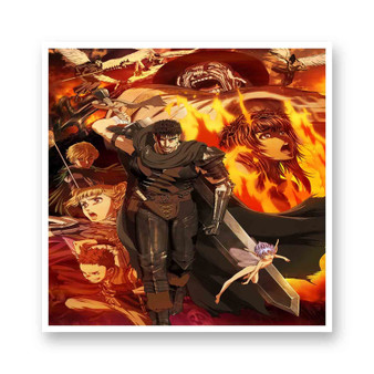 Berserk Anime White Transparent Vinyl Glossy Kiss-Cut Stickers