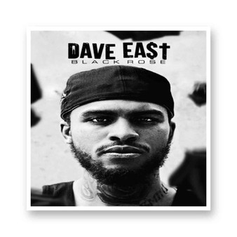 Dave East Black Rose White Transparent Vinyl Glossy Kiss-Cut Stickers