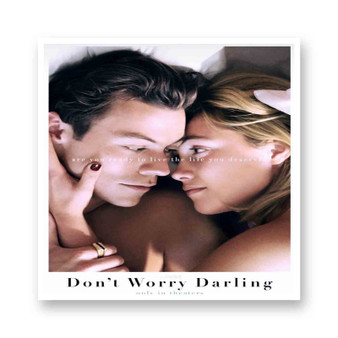 Don t Worry Darling Movie White Transparent Vinyl Glossy Kiss-Cut Stickers