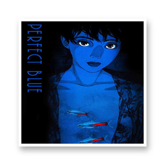 Perfect Blue White Transparent Vinyl Glossy Kiss-Cut Stickers