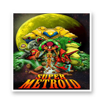 Super Metroid Top Selling White Transparent Vinyl Glossy Kiss-Cut Stickers