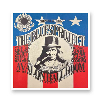 The Blues Project White Transparent Vinyl Glossy Kiss-Cut Stickers