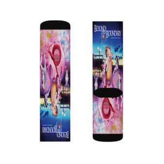 Beyond The Boundary Polyester Sublimation Socks Unisex Regular Fit White