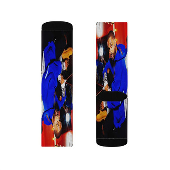 Big Sean Polyester Sublimation Socks Unisex Regular Fit White