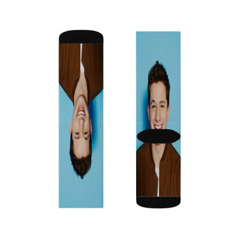 Charlie Puth Music Polyester Sublimation Socks Unisex Regular Fit White