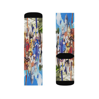 Kono Suba Greatest Polyester Sublimation Socks Unisex Regular Fit White