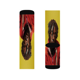 Lil Uzi Vert Top Selling Polyester Sublimation Socks Unisex Regular Fit White