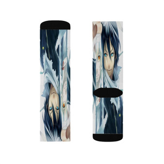 Noragami Anime Series Polyester Sublimation Socks Unisex Regular Fit White