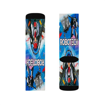 Robotech Newest Polyester Sublimation Socks Unisex Regular Fit White