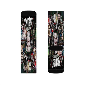 Suicide Squad Joker Harley Quinn Polyester Sublimation Socks Unisex Regular Fit White