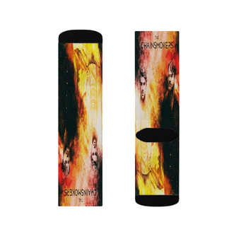 The Chainsmokers Music Polyester Sublimation Socks Unisex Regular Fit White