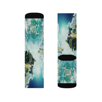 The Legend of Zelda Tears of the Kingdom Polyester Sublimation Socks Unisex Regular Fit White